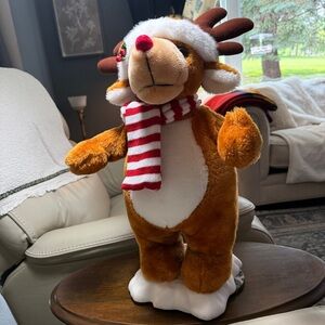 Telco Original Motionette Reindeer Rudolph Move 19” Christmas Decor 1996 Vintage